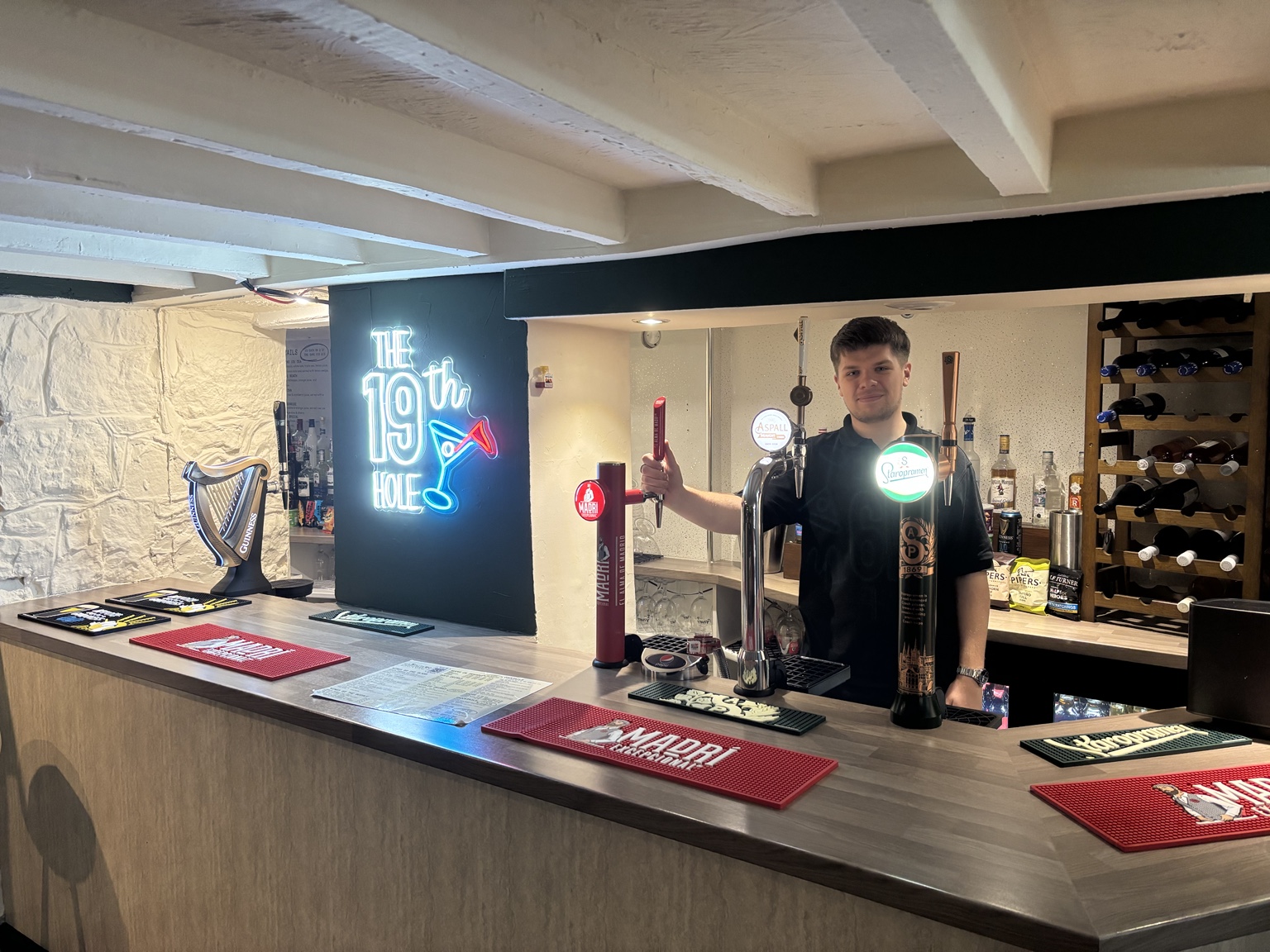The Fairways bar and friendly team member